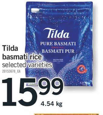 Fortinos Tilda basmati rice, 4.54 kg offer