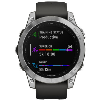 Best Buy Garmin fenix 7 47mm smartwatch with heart rate monitor - silver/graphite/metal back offer