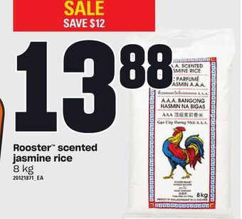 Loblaws Rooster™ scented jasmine rice, 8 kg offer