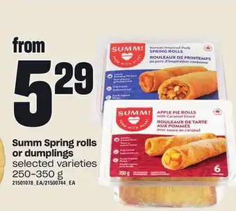 Loblaws Summ spring rolls or dumplings, 250-350 g offer