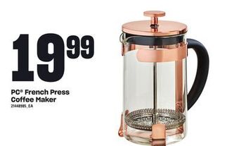 Loblaws Pc® french press coffee maker offer