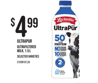 Loblaws Ultrapur ultrafiltered milk, 1.5 l offer