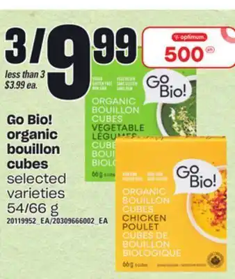 Loblaws Go bio! organic bouillon cubes, 54/66 g offer