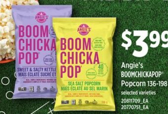 Loblaws Angie's boomchickapop® popcorn, 136-198 g offer