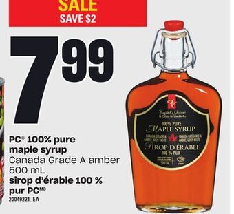 Independent Grocer Pc® 100% pure maple syrup, 500 ml offer