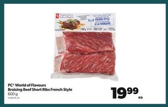 Real Canadian Superstore Pc® world of flavours braising beef short ribs french style, 600 g offer