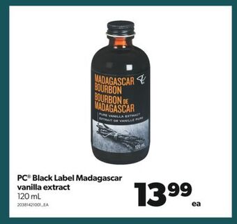 Real Canadian Superstore Pc® black label madagascar vanilla extract, 120 ml offer