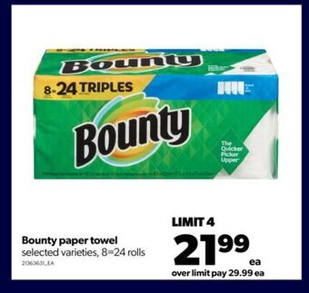 Real Canadian Superstore Bounty paper towel, 8=24 rolls offer