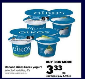 Real Canadian Superstore Danone oikos greek yogurt, 4's offer