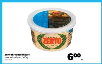 Real Canadian Superstore Zerto shredded cheese, 140 g offer