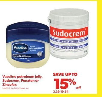 Real Canadian Superstore Vaseline petroleum jelly, sudocrem, penaten or zincofax offer