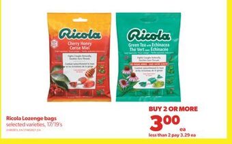 Real Canadian Superstore Ricola lozenge bags, 17/19's offer