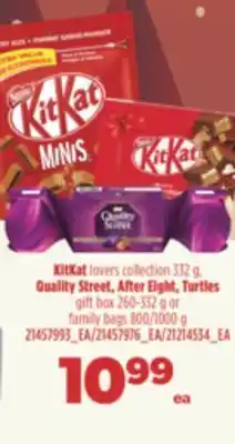 Real Canadian Superstore Kitkat lovers collection, 332 g, quality street, after eight, turtles gift box, 260-332 g or family bags, 800/1000 g offer