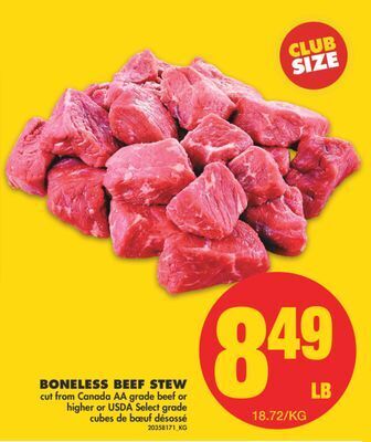 No Frills Boneless beef stew offer