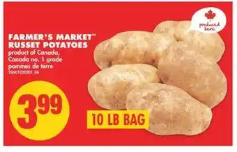No Frills Farmer's market™ russet potatoes, 10 lb bag offer
