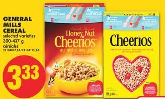 No Frills General mills cereal, 300-437 g offer