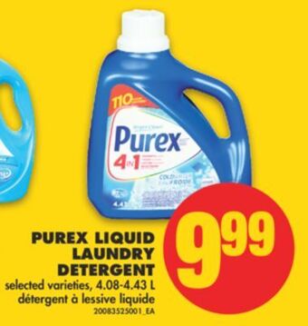 No Frills Purex liquid laundry detergent, 4.08-4.43 l offer