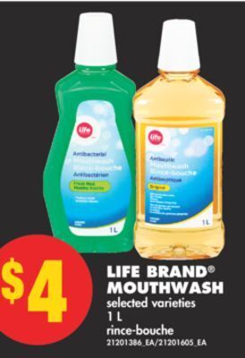 No Frills Life brand® mouthwash, 1 l offer