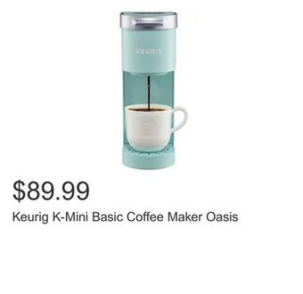 Costco Keurig k-mini basic coffee maker oasis offer