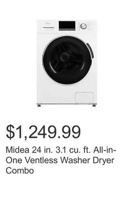 Costco Midea 24 in. 3.1 cu. ft. all-in-one ventless washer dryer combo offer