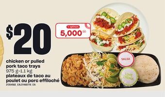 Independent City Market Chicken or pulled pork taco trays, 975 g-1.1 kg offer
