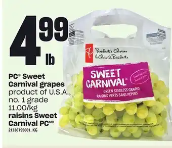 Independent City Market Pc® sweet carnival grapes offer