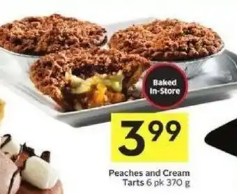 Foodland Peaches And Cream Tarts offer