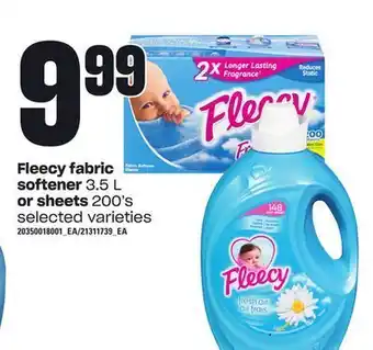 Zehrs Markets Fleecy fabric softener 3.5 l or sheets 200's offer
