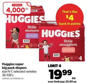 Real Canadian Superstore Huggies super big pack diapers offer