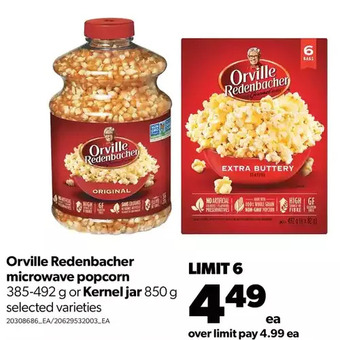Real Canadian Superstore Orville redenbacher microwave popcorn or kernel jar offer