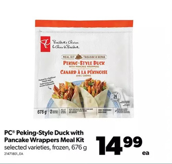 Real Canadian Superstore Pc peking-style duck with pancake wrappers meal kit offer