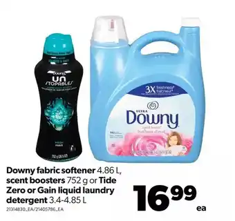 Real Canadian Superstore Downy fabric softener, scent boosters or tide zero or gain liquid laundry detergent offer