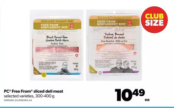 Real Canadian Superstore Pc free from sliced deli meat offer