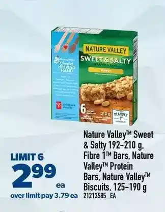Real Canadian Superstore Nature valley sweet & salty, fibre 1 bars, nature valley protein bars, nature valley biscuits offer
