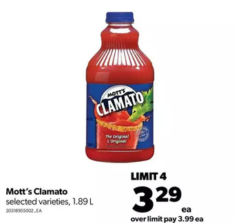 Real Canadian Superstore Mott's clamato offer
