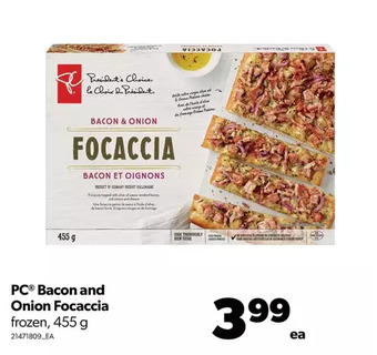Real Canadian Superstore Pc bacon and onion focaccia offer
