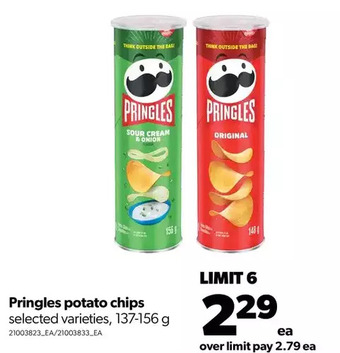 Real Canadian Superstore Pringles potato chips offer