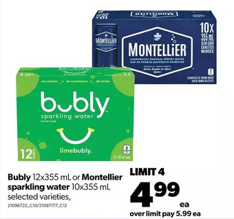 Real Canadian Superstore Bubly or montellier sparkling water offer