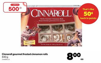 Real Canadian Superstore Cinnaroll gourmet frosted cinnamon rolls offer