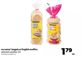 Real Canadian Superstore No name bagels or english muffins offer