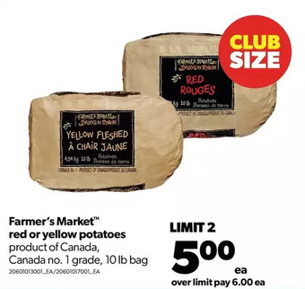 Real Canadian Superstore Farmer's market red or yellow potatoes offer