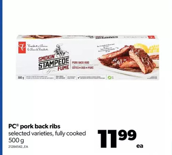 Real Canadian Superstore Pc pork back ribs offer