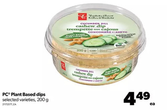 Real Canadian Superstore Pc plant based dips offer