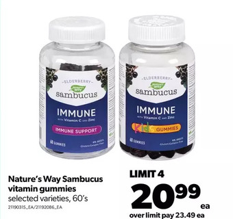 Real Canadian Superstore Nature's way sambucus vitamin gummies offer
