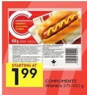 Foodland Compliments Wieners offer