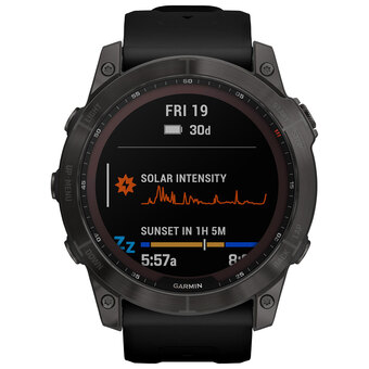 Best Buy Garmin fenix 7x sapphire solar 51mm smartwatch with hr monitor - carbon grey/black/titanium back offer