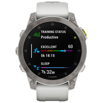 Best Buy Garmin epix (gen 2) 47mm smartwatch with heart rate monitor - silver/white/titanium back offer