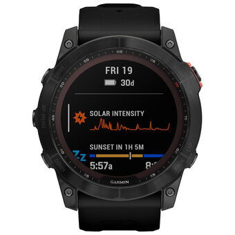 Best Buy Garmin fenix 7x solar 51mm smartwatch with heart rate monitor - slate grey/black/steel back offer