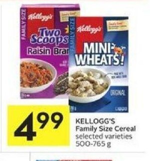 Foodland Kellogg's Family Size Cereal offer
