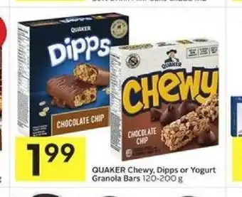 Foodland Quaker Chewy,Dipps offer